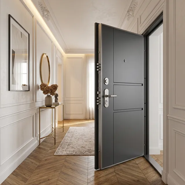 Porte blindée renforcée dans un appartement parisien